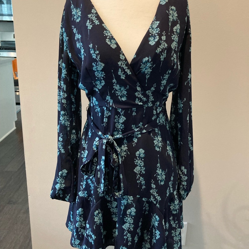 Blue floral dress